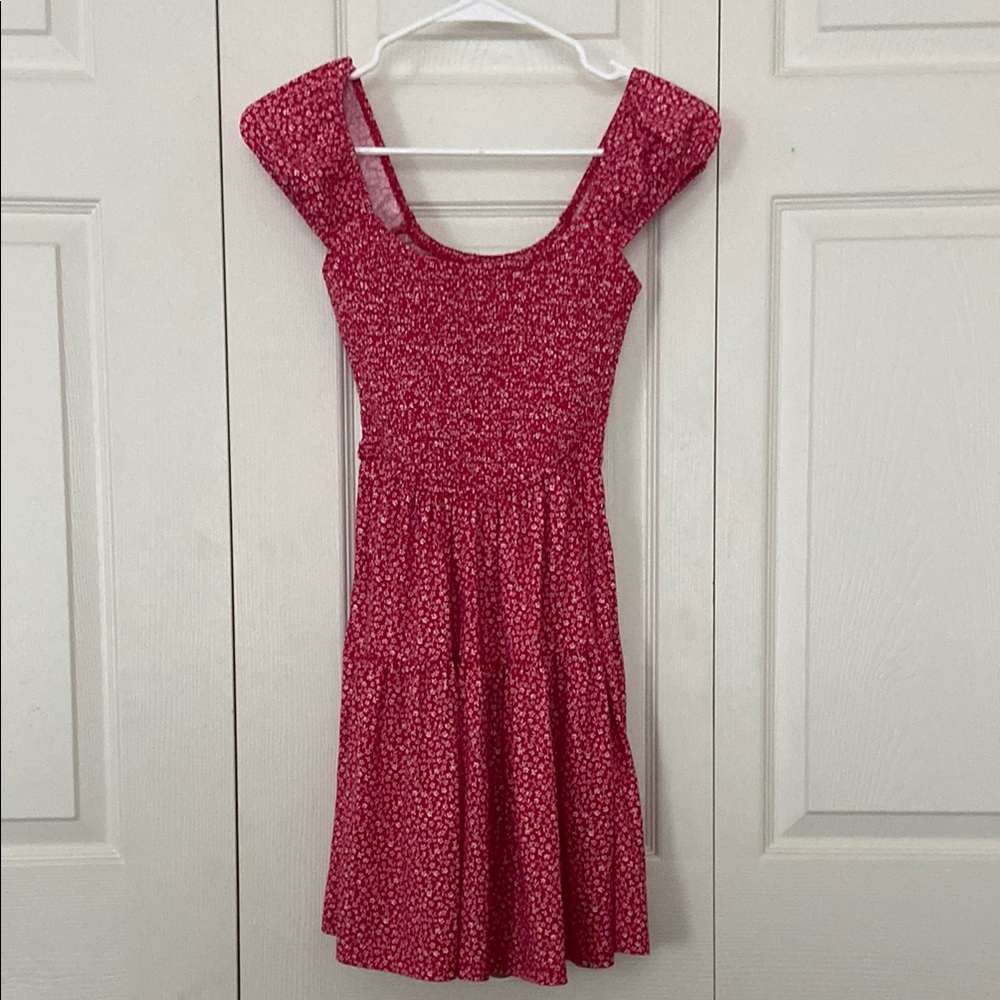 Floral Red Dress